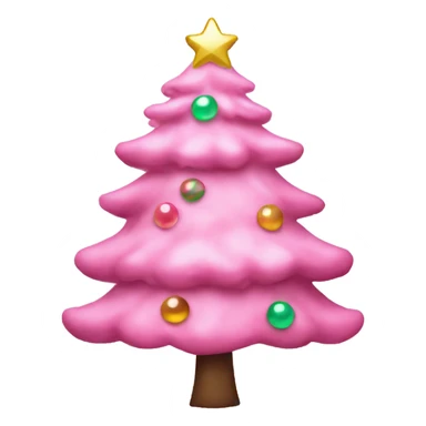 Pink cute aesthetic Christmas tree sticker