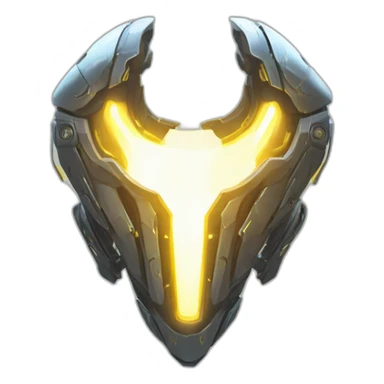 futuristic armored Omega Energy chestplate radiating omega energy sticker