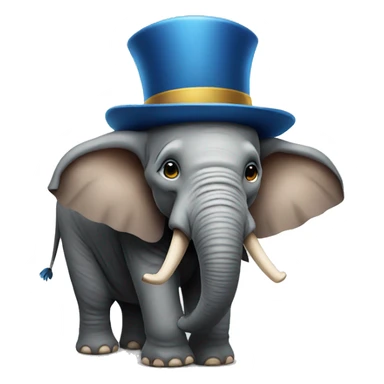 Elephant wearing a hat  sticker