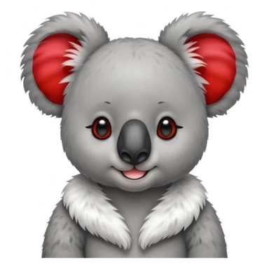 Koala with red earrings sticker