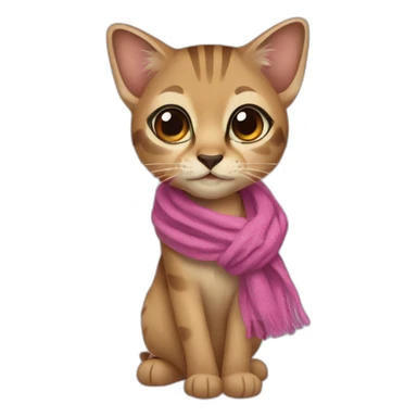 a suricat with girly brown hairs, a scarf, and large fancy earrings sticker