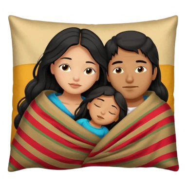 Black medium long hair girl sleeping with Peruvian gay with orecchini pillole e blanket  sticker