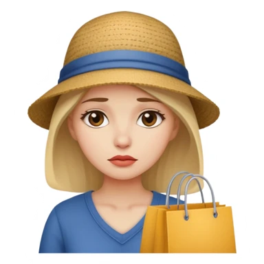 sad lady shopping  sticker