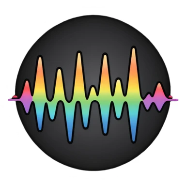 black audio spectrum, no color sticker