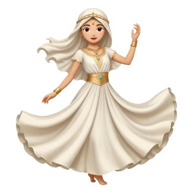 Arabic white dancer girl sticker