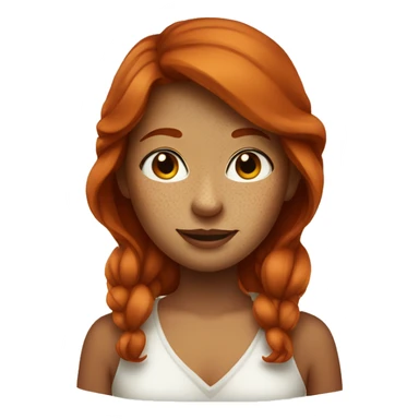 Redhead woman with freckles saying I love you sticker
