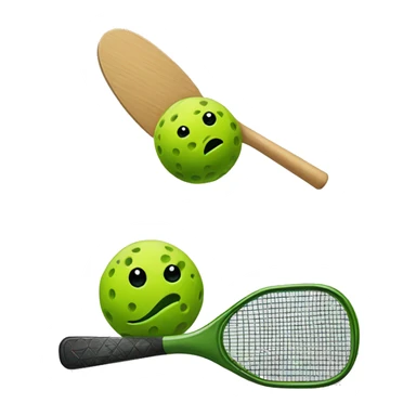 pickle ball and paddle  sticker