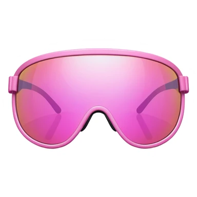 pink mirrored shield visor glasses with reflective surface, high fashion Y2K design sticker