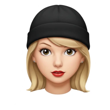 taylor swift wearing beanie sticker