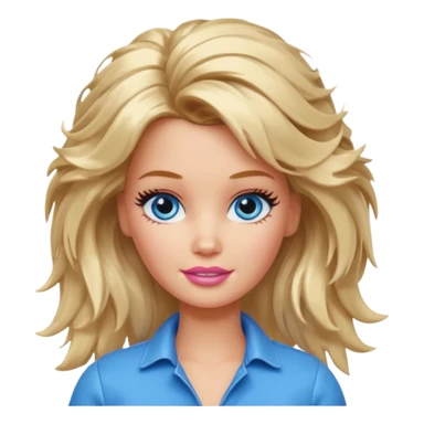 Barbie with messy hair sticker