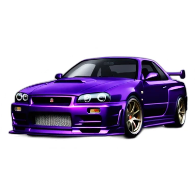 gtr r34 midnight purple sticker