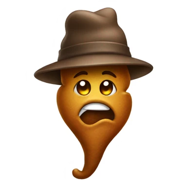 poop wearing a hat sticker