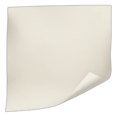 a realistic emoji of a sheet of paper with the bottom right corner folded sticker