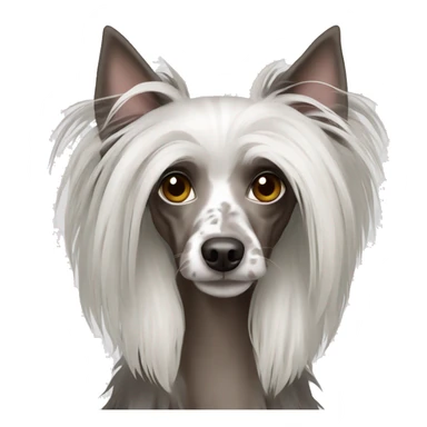 chinese crested dog sticker