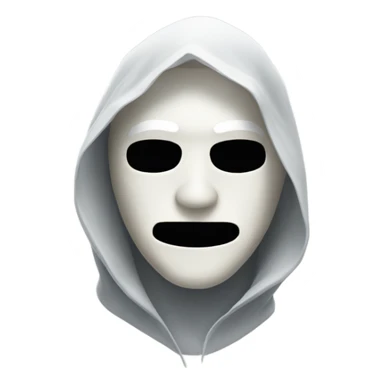 Man wearing ghost mask sticker