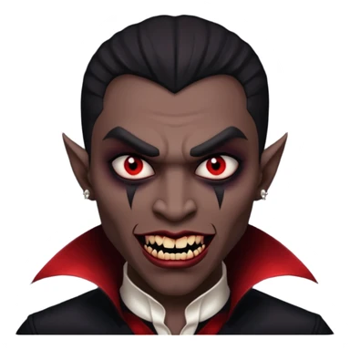 black men Vampire sticker