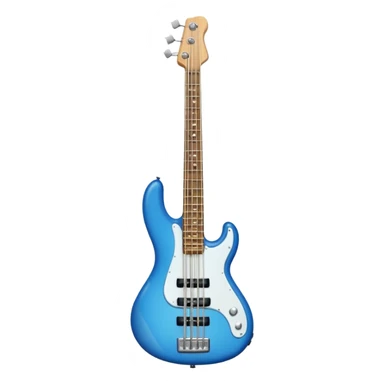 blue bass guitar sticker