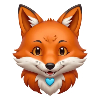 A fox head with heart eyes
The second one should be a fox that is laughing
The third one should be a fox with an athletic body that shows strength, for example
The fourth one should be a fox head that is sleepy and relaxed
The fifth one should be sad with teary eyes sticker