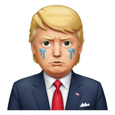 a donald trump with shit stains sticker