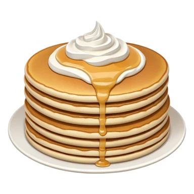 stack of pancakes with whip cream sticker
