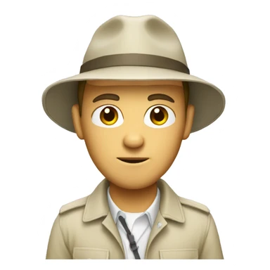 white safari man  sticker