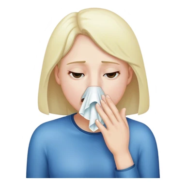 blowing nose sticker