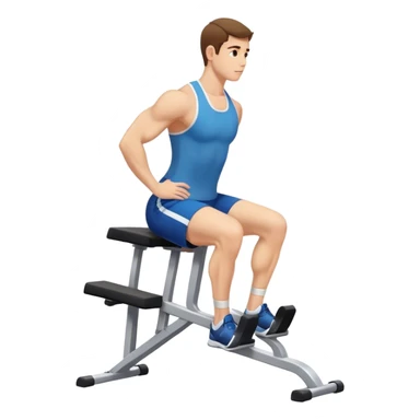 side-view seated calf-raise lower leg exercise sticker