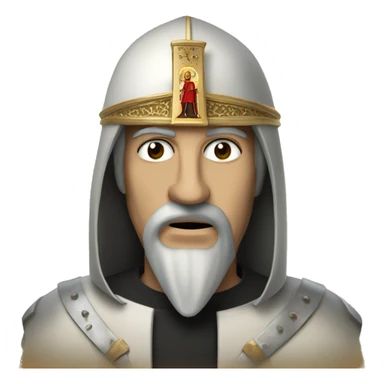 Baldwin IV of Jerusalem from kingdom of heaven with a crusader mask sticker