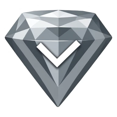 A white check inside a gray diamond  sticker