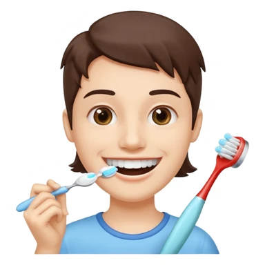 Brushing your teeth sticker