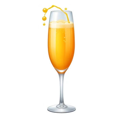 Mimosa drink in a champagne flute sticker