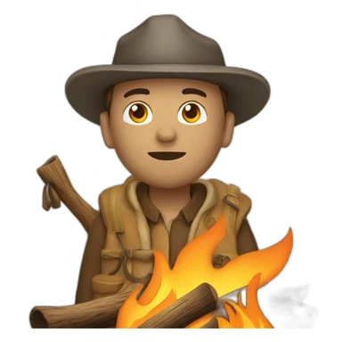 campfire man sticker