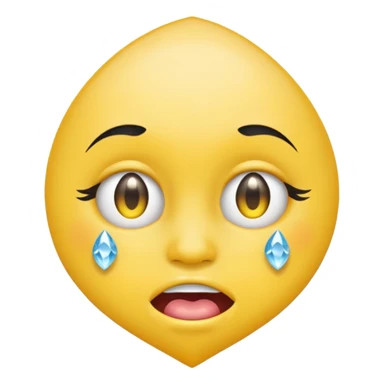 yellow round grimacing emoji iced out diamond grill single teardrop tattoo under eye sticker