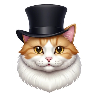 fancy cat with tophat sticker