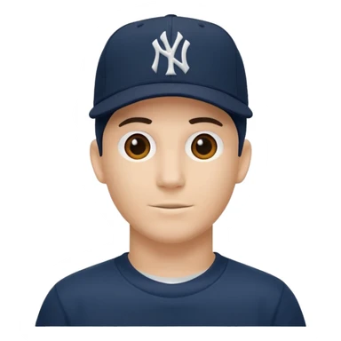 Brimless new york Yankee cap no face just cap sticker