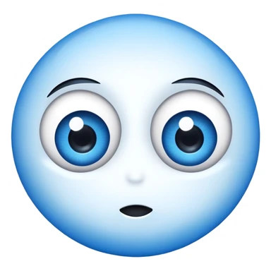 two separate cartoon eyes, simple and friendly sticker