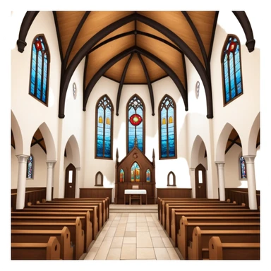 interior of a church sticker
