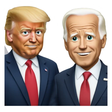 Trump and Biden sticker