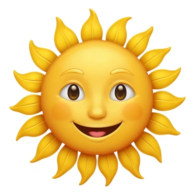 smiling sun, simple, cheerful sticker