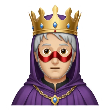 King Baldwin IV of Jerusalem wearing a metal mask and royal robes sticker