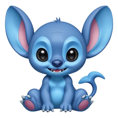 Stitch the blue alien from Lilo & Stitch in a mischievous pose sticker