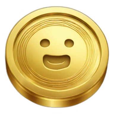gold shiny coin sticker
