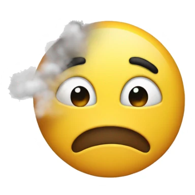 Face with steam blowing from nose sticker