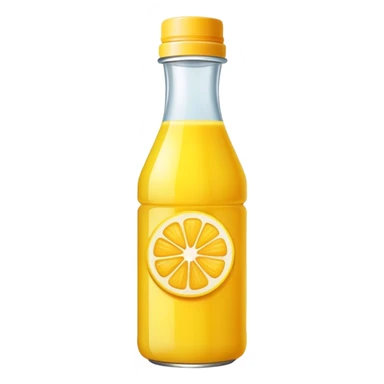Yellow juice bottled sticker