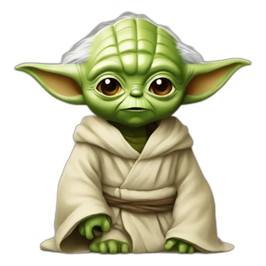 Yoda sur une fusée sticker