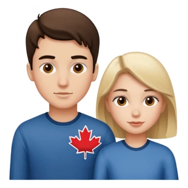 American boy Canadian girl  sticker