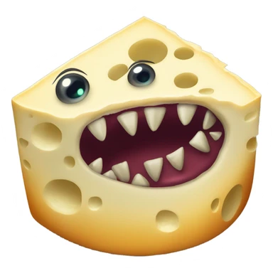 Munster cheese as big scary monster  sticker