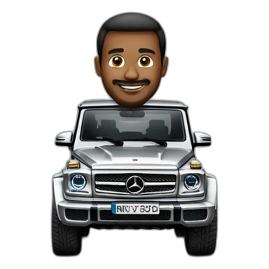 man-driving-black-mercedes-benz-G-Class-dubai sticker