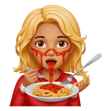 the woman who eats pasta sticker