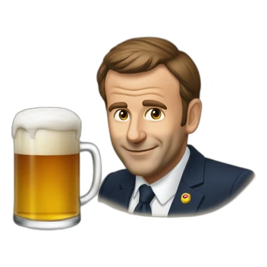 Macron ci  bois de la bier sticker